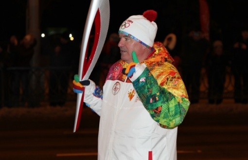 Сергей Андреев принял участие в эстафете Олимпийского огня