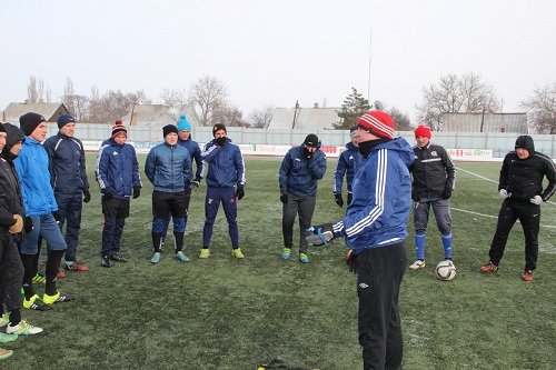 «Новошахтинск» провел тренировку на стадионе «Центральный»