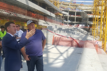 Темпы строительства стадиона «Ростов-Арена» опережают график на два месяца